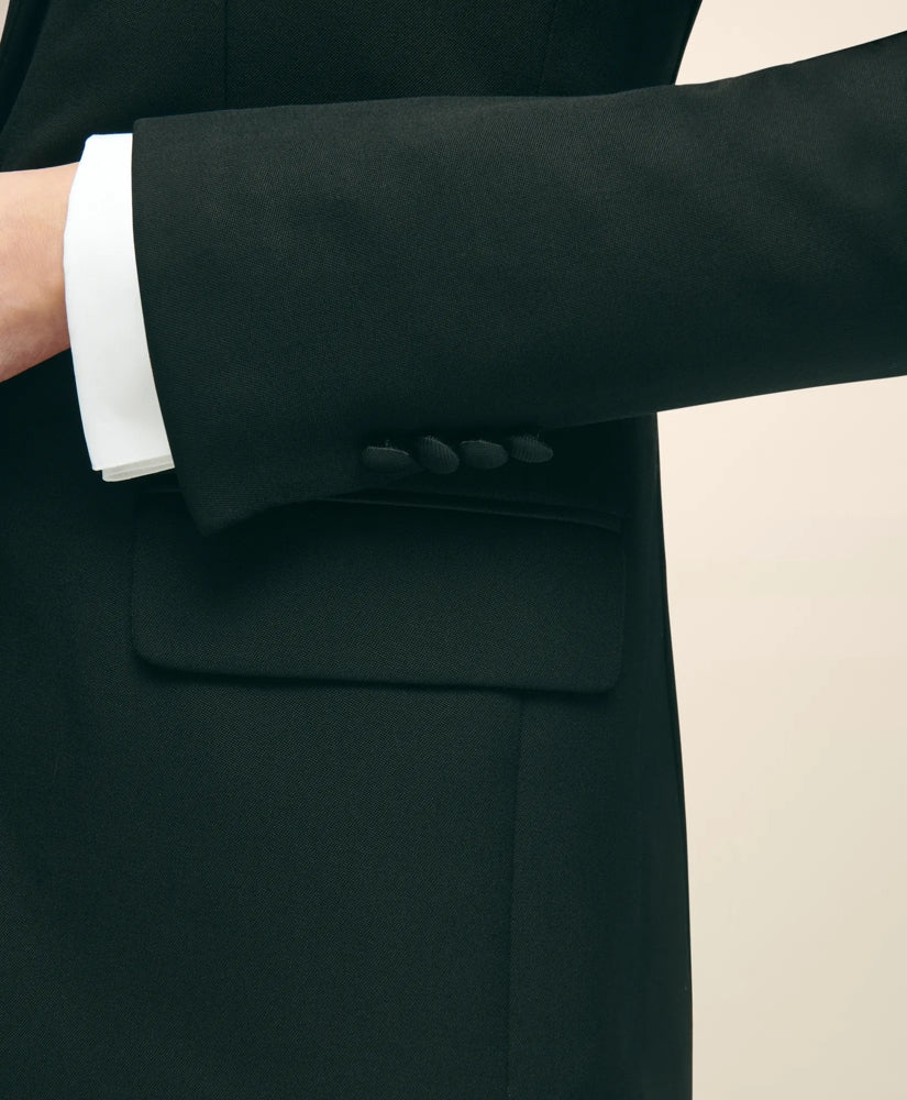 Black Fleece Peak Lapel Dinner Jacket in Merino Wool-Silk Faille | Brooks Brothers online