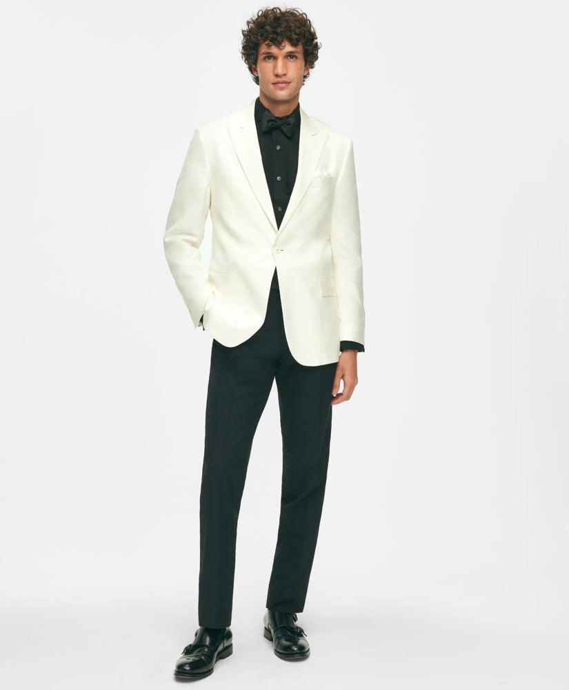 Black Fleece Peak Lapel Dinner Jacket in Silk Dupioni | Brooks Brothers sale