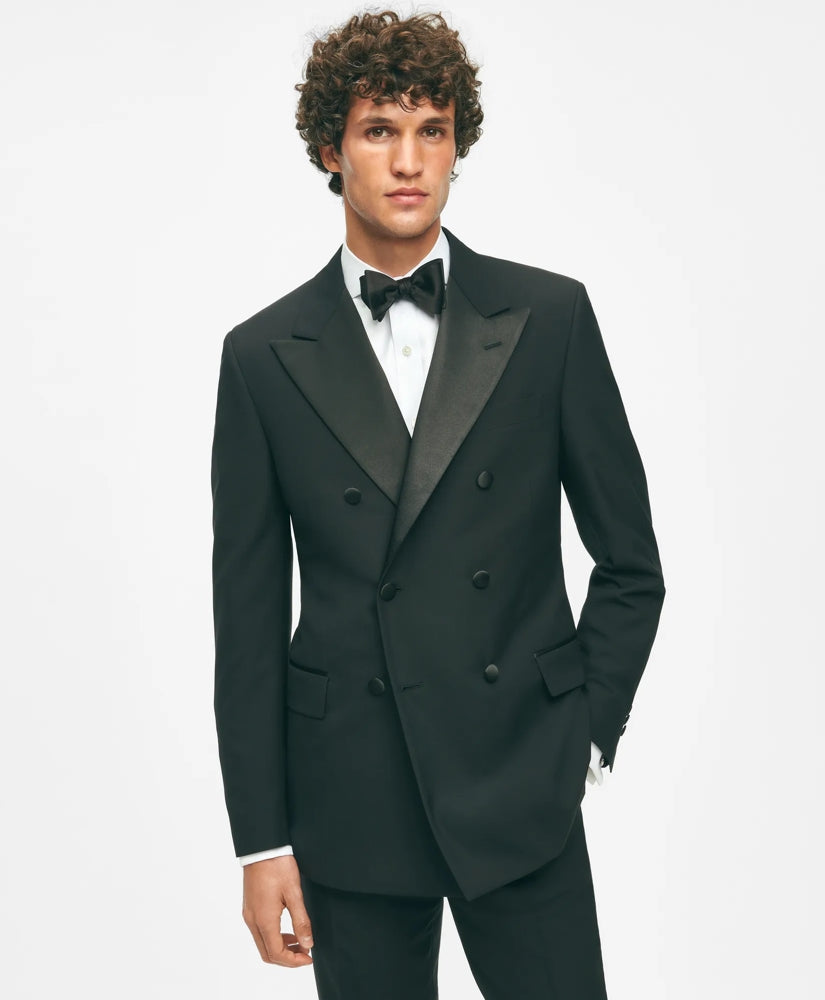 Black Fleece Peak Lapel Tuxedo in Wool-Silk | Brooks Brothers sale