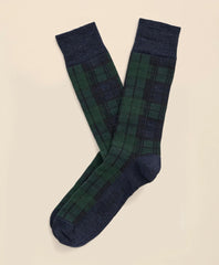 Black Watch Tartan Crew Socks | Brooks Brothers online shop