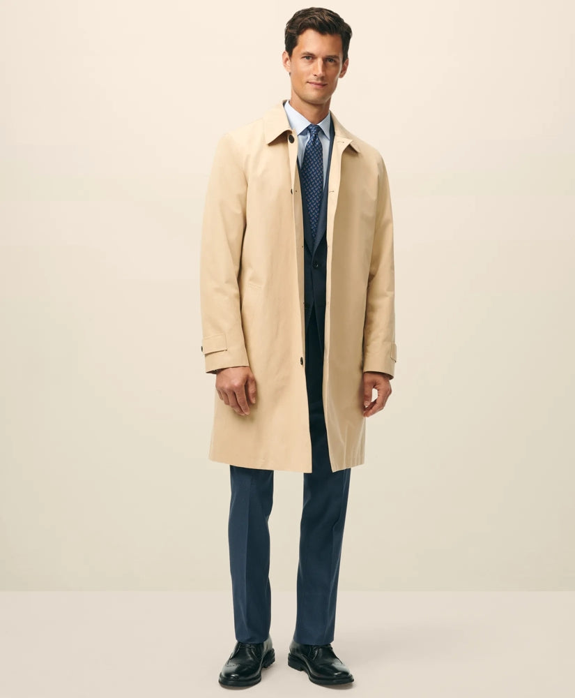 Bonded Cotton Top Coat with Removable Liner in Black Watch | Brooks Brothers online shop