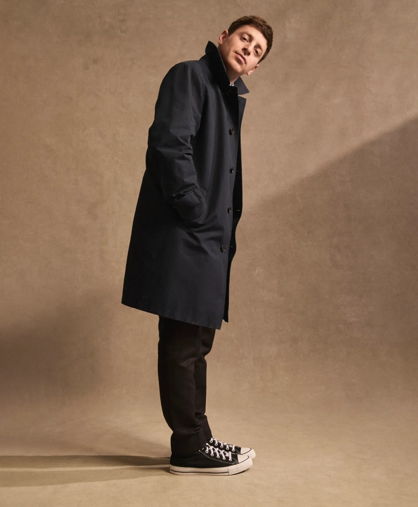 Bonded Cotton Top Coat with Removable Liner in Black Watch | Brooks Brothers online shop