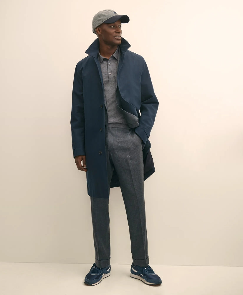 Bonded Cotton Top Coat with Removable Liner in Black Watch | Brooks Brothers online shop