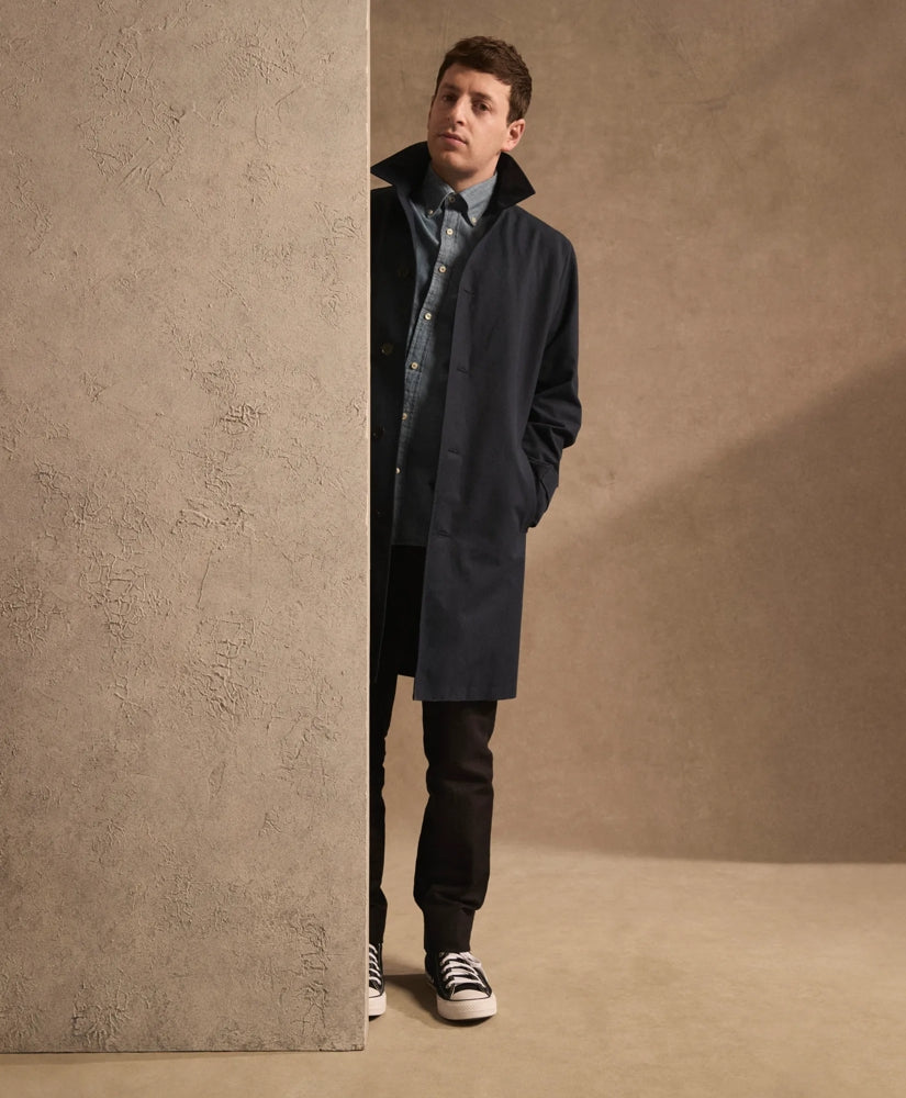 Bonded Cotton Top Coat with Removable Liner in Black Watch | Brooks Brothers online shop