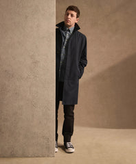 Bonded Cotton Top Coat with Removable Liner in Black Watch | Brooks Brothers online shop