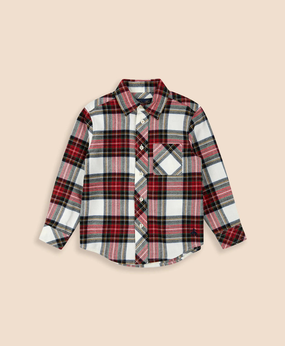 Boys Cotton Brushed Flannel Shirt | Brooks Brothers online shop
