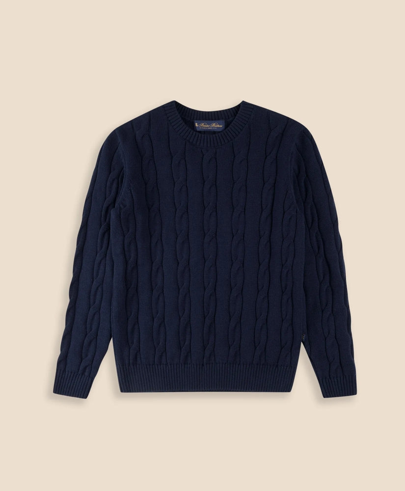 Boys Cotton Cable Sweater | Brooks Brothers online shop