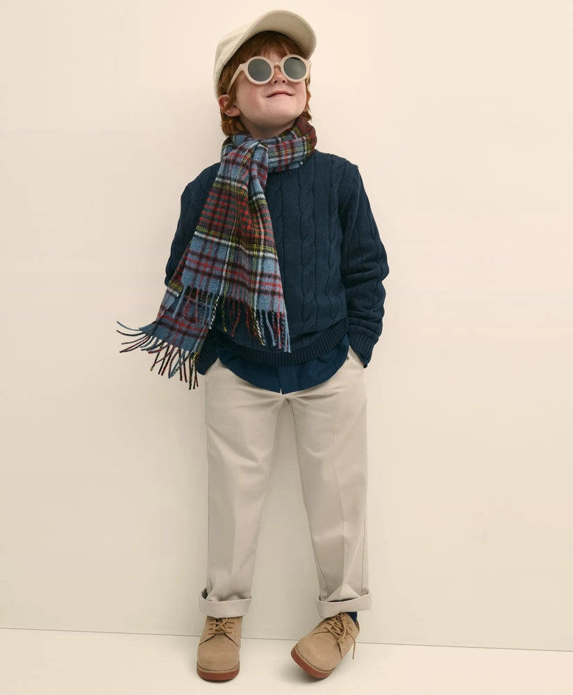 Boys Cotton Cable Sweater | Brooks Brothers online shop