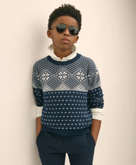 Boys Cotton Holiday Sweater | Brooks Brothers online