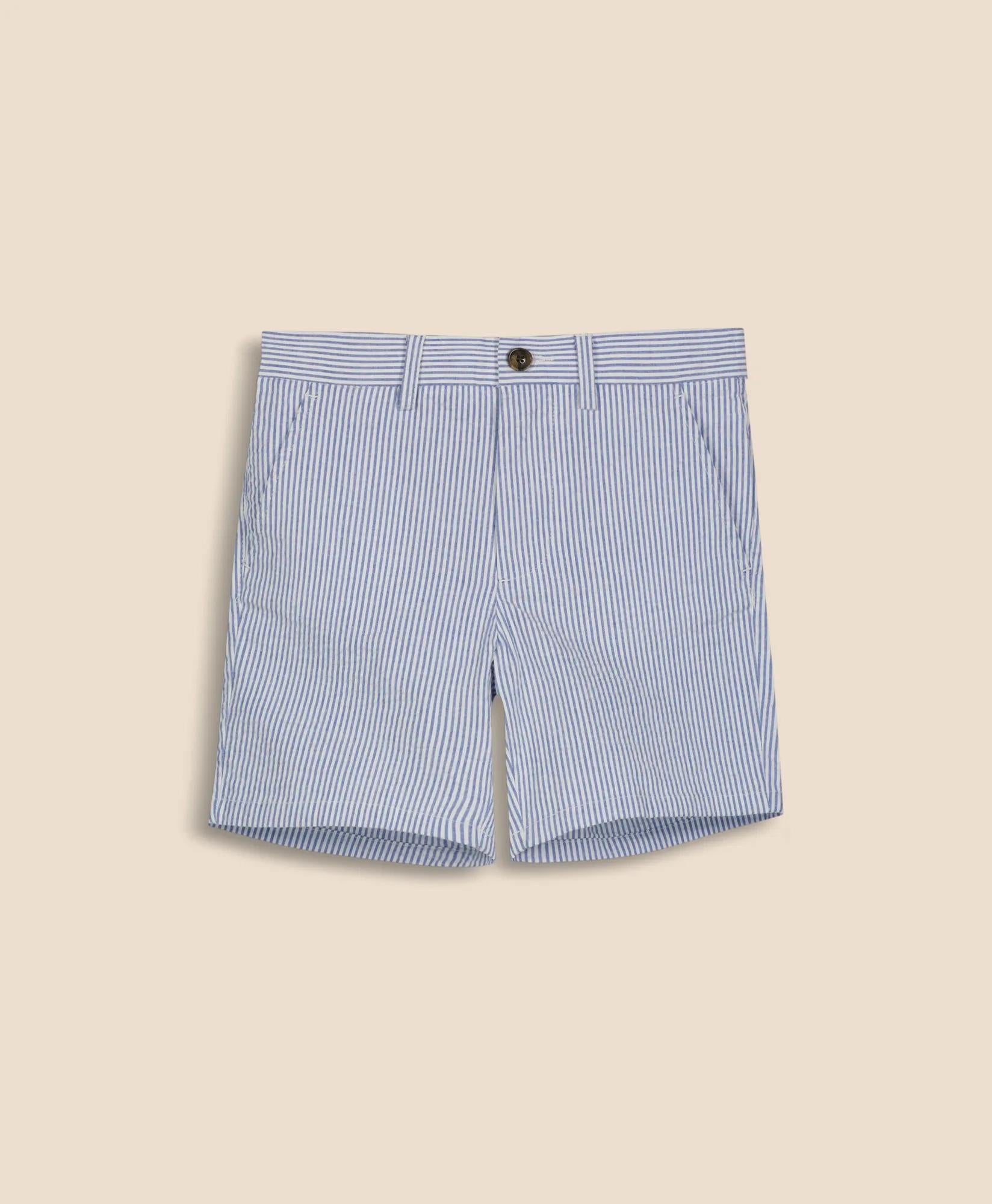 Boys Cotton Seersucker Shorts | Brooks Brothers online shop
