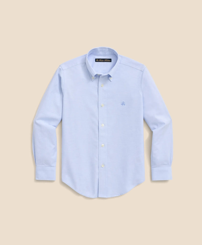 Boys Non-Iron Stretch Cotton Oxford Sport Shirt | Brooks Brothers cheap
