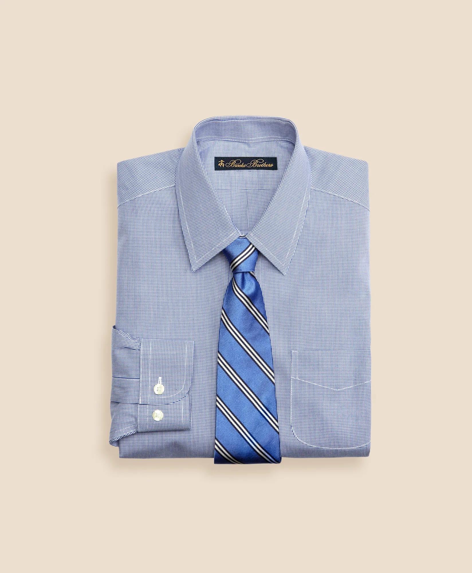 Boys Non-Iron Supima® Cotton Broadcloth Houndstooth Dress Shirt | Brooks Brothers on sale