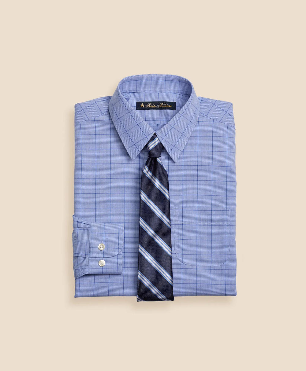 Boys Non-Iron Supima® Cotton Broadcloth Plaid Dress Shirt | Brooks Brothers sale