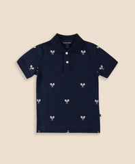 Boys Stretch Cotton Tennis- Racquet- Embroidered Pique Polo Shirt | Brooks Brothers cheap