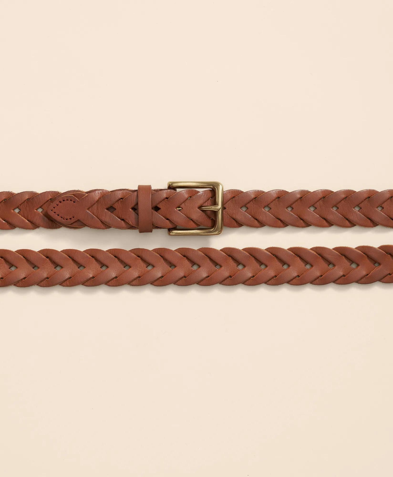 Braided Leather Belt | Brooks Brothers for sale