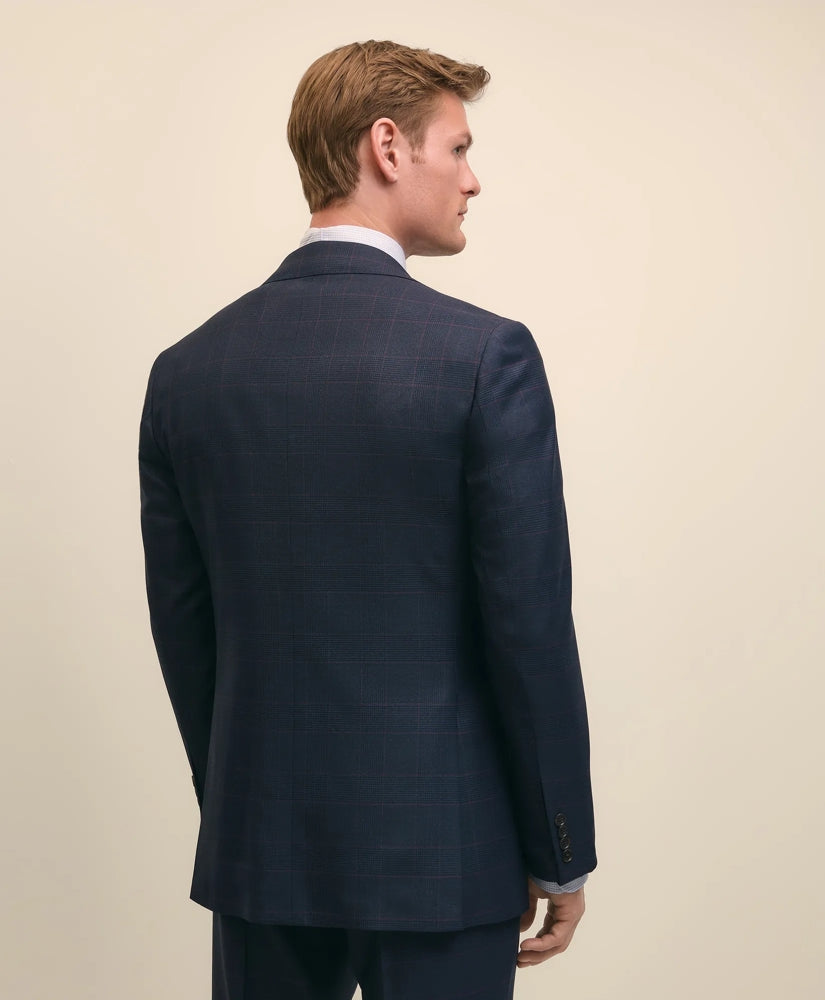 Brooks Brothers Explorer Collection Classic Fit Wool Overcheck Suit Jacket | Brooks Brothers online shop