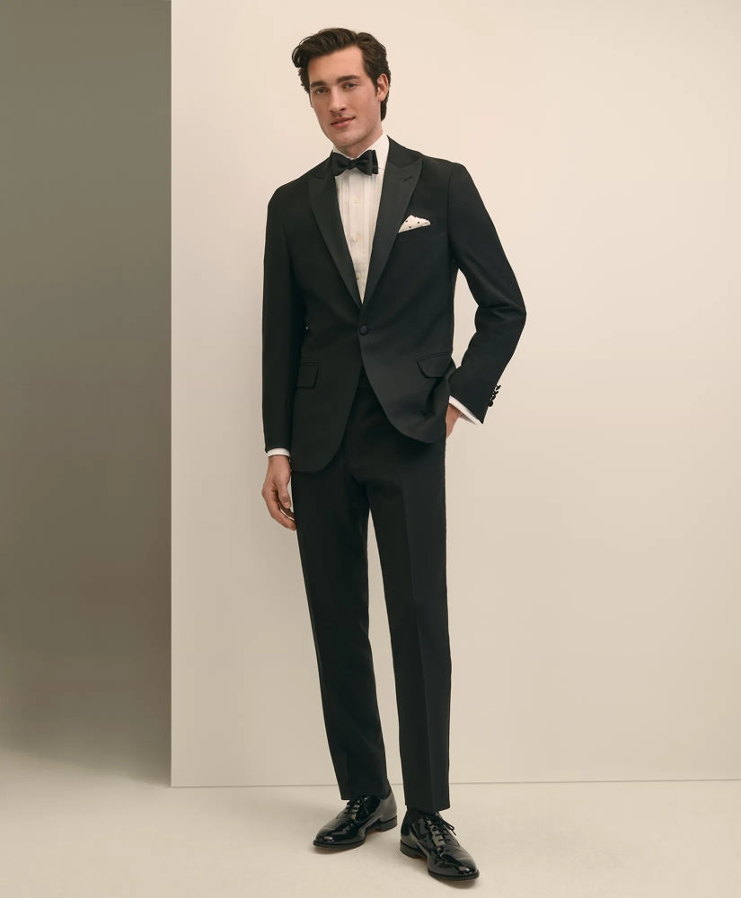 Brooks Brothers Explorer Collection Classic Fit Wool Tuxedo Pants | Brooks Brothers online shop