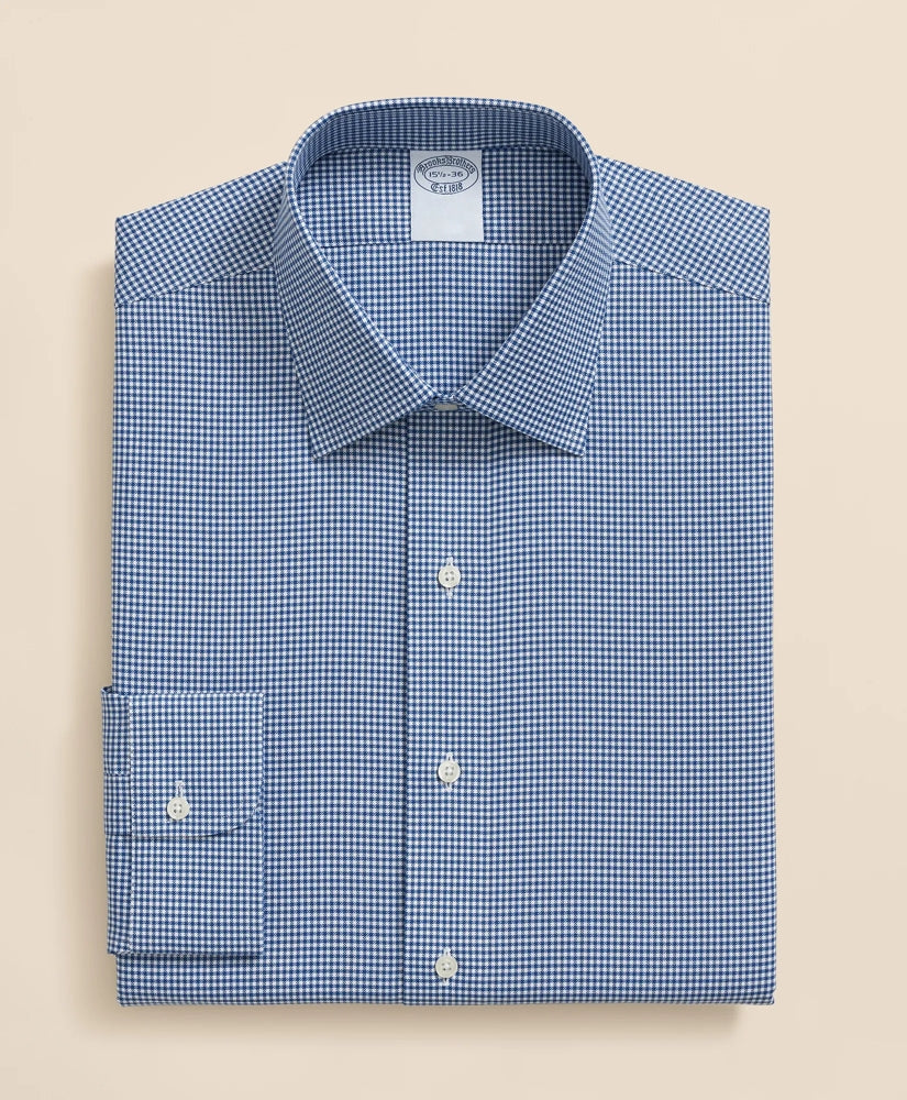 Brooks Brothers Explorer Collection Non-Iron Twill Ainsley Collar Gingham, Dress Shirt | Brooks Brothers on sale