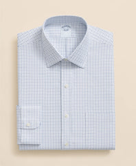 Brooks Brothers Explorer Collection Non-Iron Twill Ainsley Collar Windowpane, Dress Shirt | Brooks Brothers on sale