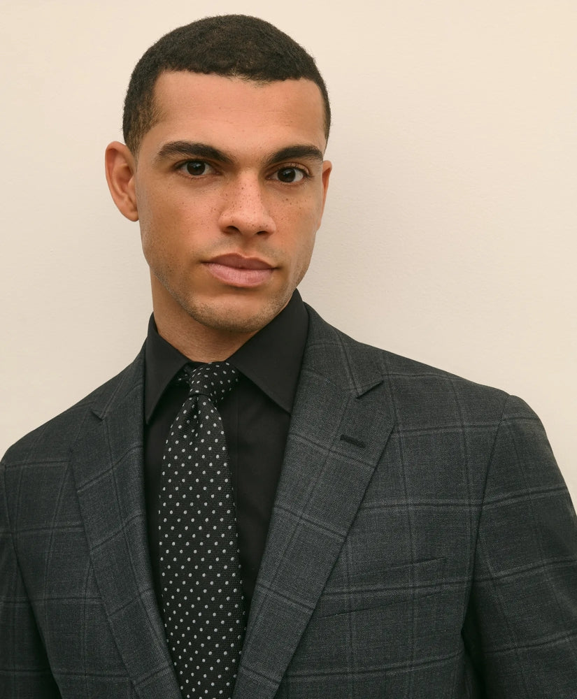 Brooks Brothers Explorer Collection Slim Fit Wool Windowpane Suit Jacket | Brooks Brothers on sale