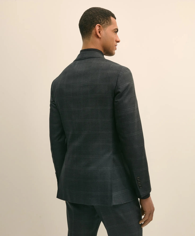 Brooks Brothers Explorer Collection Slim Fit Wool Windowpane Suit Jacket | Brooks Brothers on sale