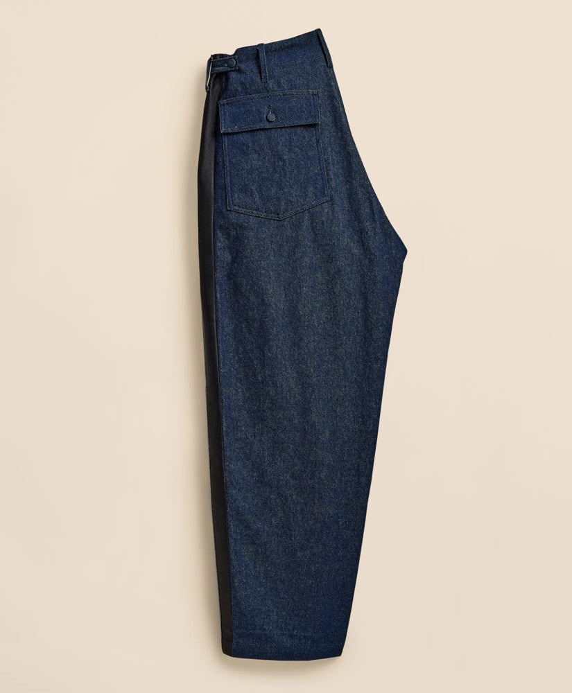 Brooks Brothers X Engineered Garments Cotton Denim Fatigue Dress Pants | Brooks Brothers on sale