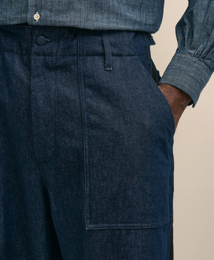 Brooks Brothers X Engineered Garments Cotton Denim Fatigue Dress Pants | Brooks Brothers on sale