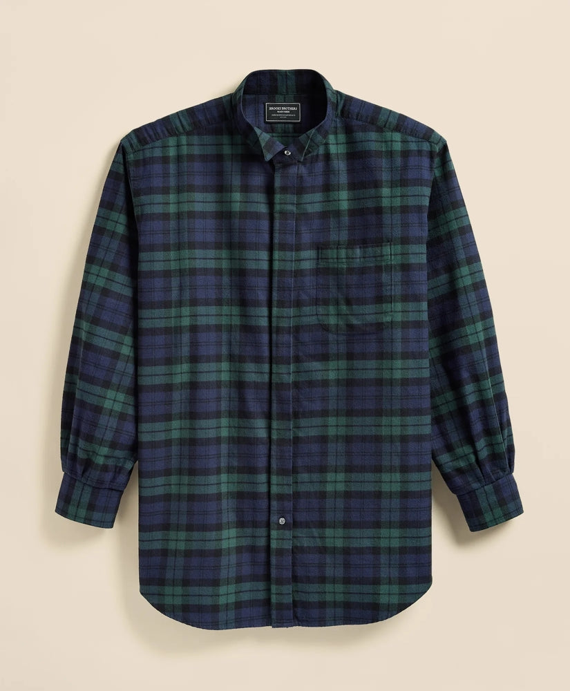 Brooks Brothers X Engineered Garments Cotton Flannel Wing Collar Oversized, Tartan Dress Shirt | Brooks Brothers online