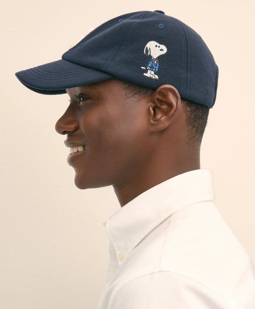 Brooks Brothers X PEANUTS Cotton Graphic Snoopy French Terry Baseball Cap | Brooks Brothers discount
