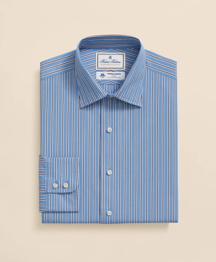 Brooks Brothers X Thomas Mason® Cotton English Collar, Stripe Dress Shirt | Brooks Brothers sale