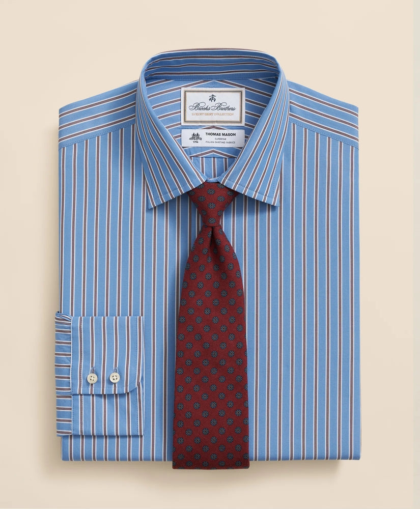 Brooks Brothers X Thomas Mason® Cotton English Collar, Stripe Dress Shirt | Brooks Brothers sale