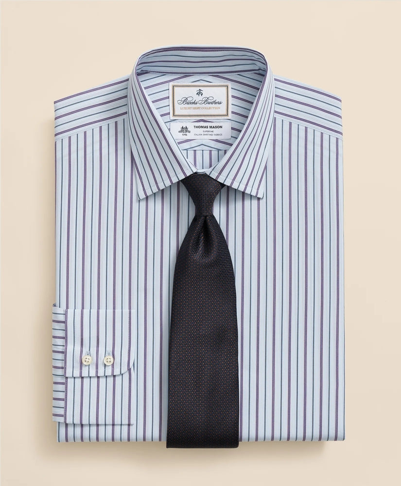 Brooks Brothers X Thomas Mason® Cotton English Collar, Stripe Dress Shirt | Brooks Brothers sale