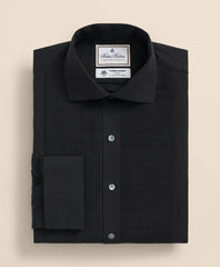 Brooks Brothers X Thomas Mason® Cotton English Collar, Swiss Pleat Front Tuxedo Shirt | Brooks Brothers online