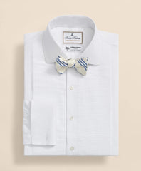 Brooks Brothers X Thomas Mason® Cotton English Collar, Swiss Pleat Front Tuxedo Shirt | Brooks Brothers online