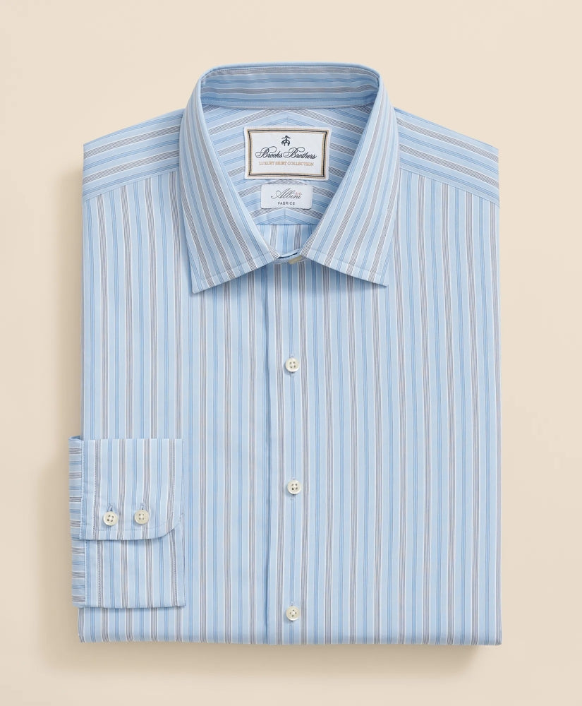 Brooks Brothers x Thomas Mason® Cotton Poplin Ainsley Collar, Multi Stripe Dress Shirt | Brooks Brothers for sale