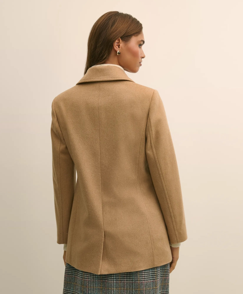 Brushed Wool Peacoat with Throat Latch | Brooks Brothers discount
