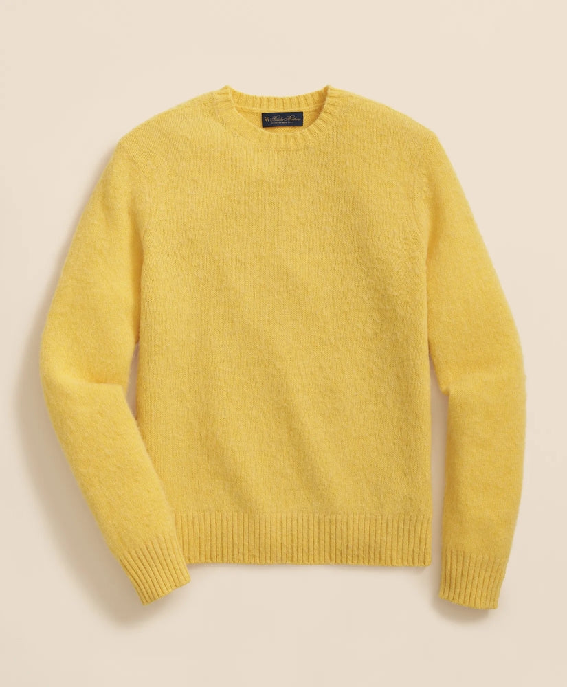 Brushed Wool Crewneck Sweater | Brooks Brothers online