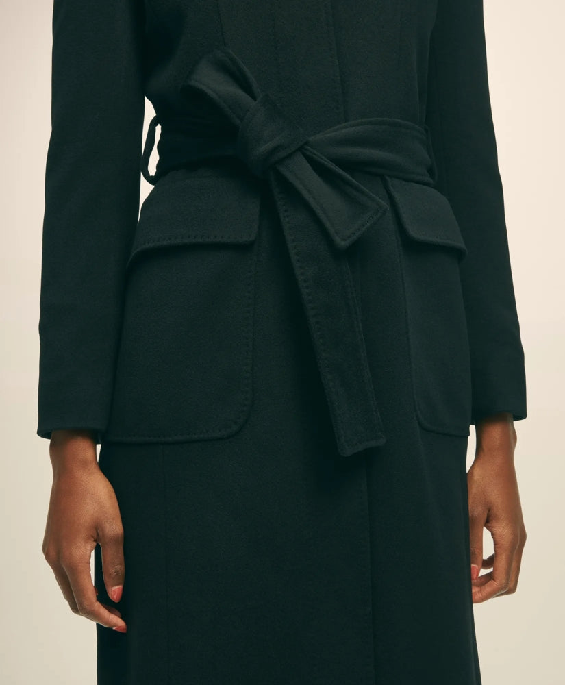 Brushed Wool Twill Wrap Coat | Brooks Brothers discount
