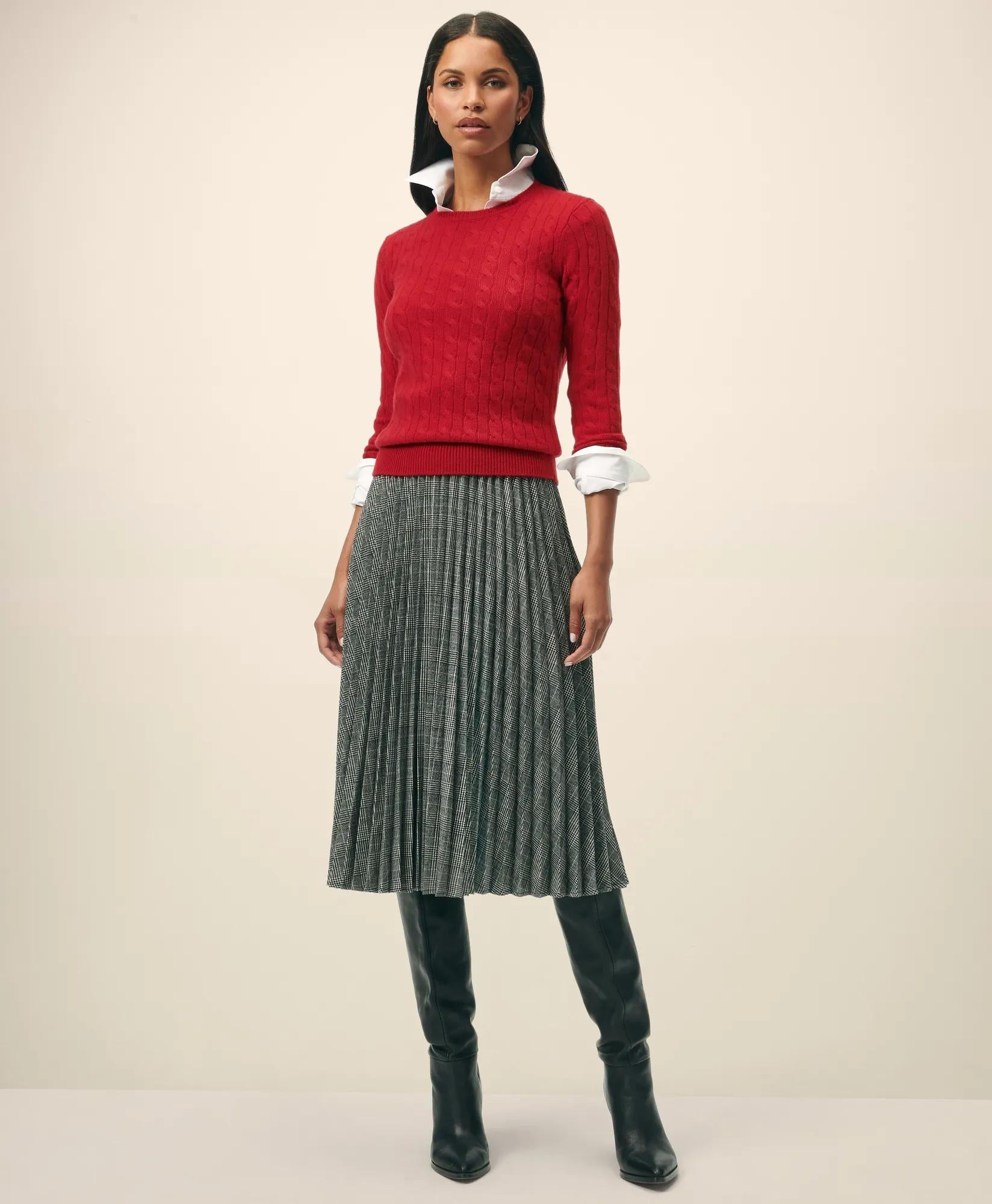 Cashmere Cable Crewneck Sweater | Brooks Brothers online