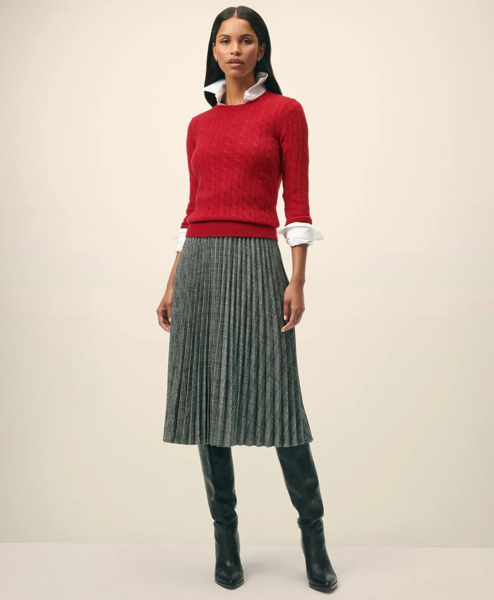 Cashmere Cable Crewneck Sweater | Brooks Brothers online