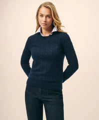 Cashmere Cable Crewneck Sweater | Brooks Brothers online