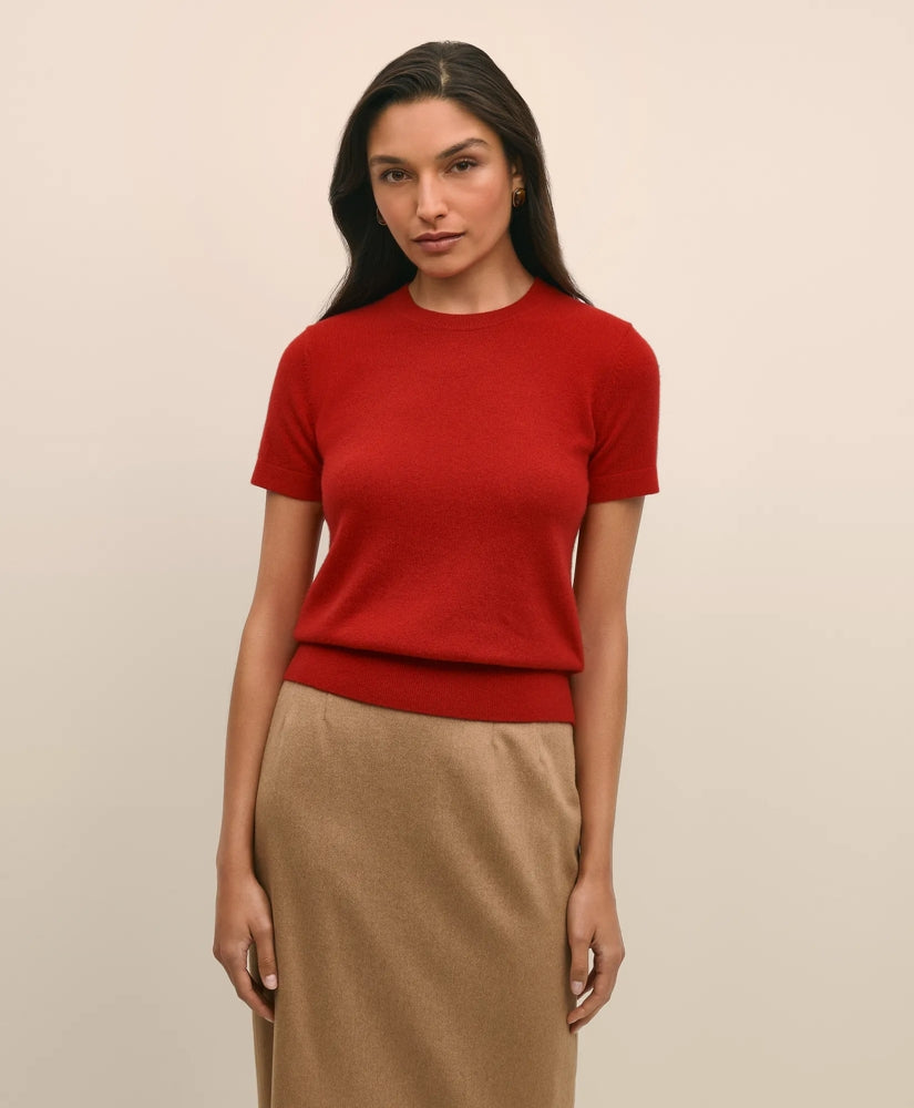 Cashmere Short-Sleeve Shell | Brooks Brothers online shop