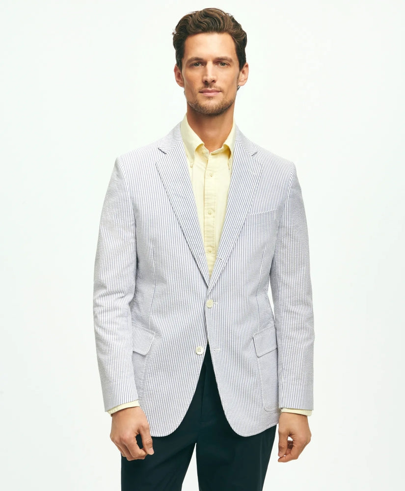 Classic Fit Archive-Inspired Seersucker Sport Coat in Cotton | Brooks Brothers online
