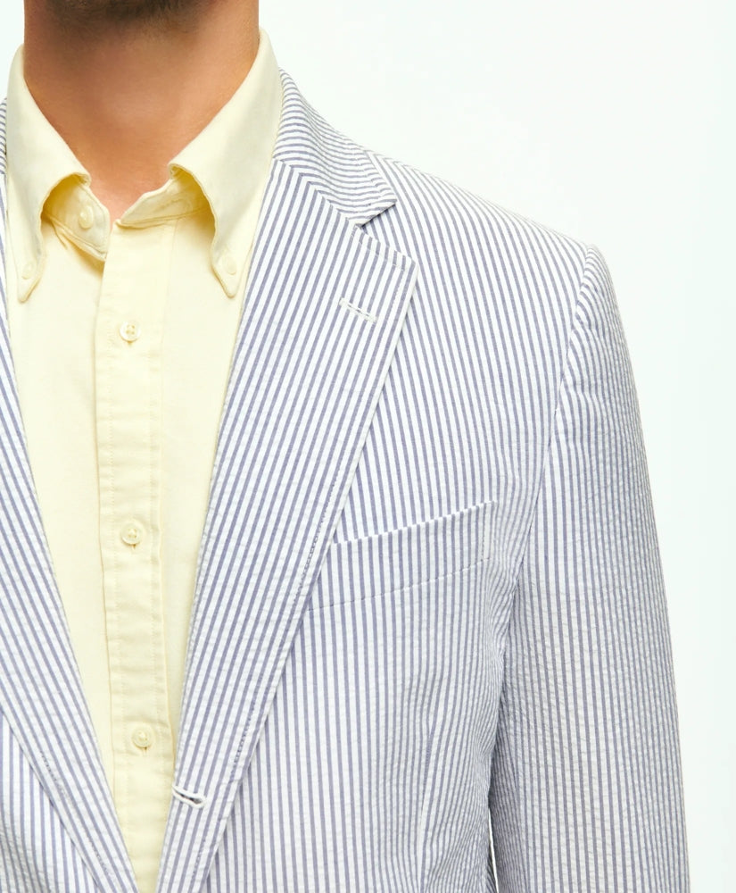 Classic Fit Archive-Inspired Seersucker Sport Coat in Cotton | Brooks Brothers online