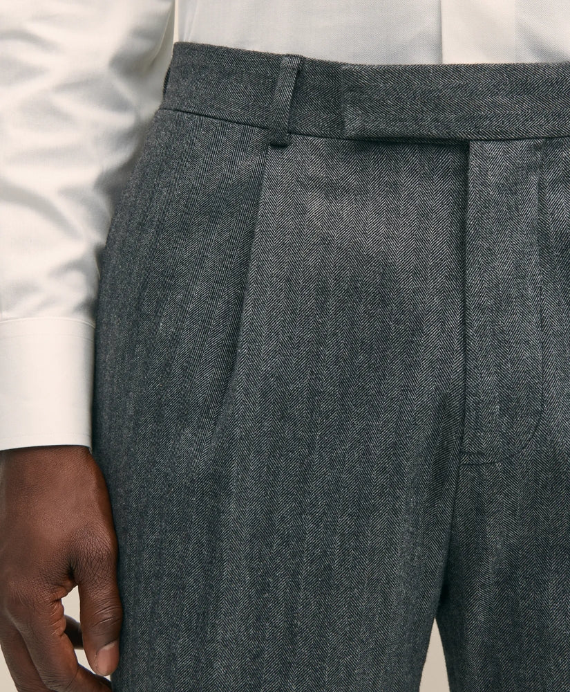 Classic Fit Cotton Herringbone Suit Pants | Brooks Brothers sale