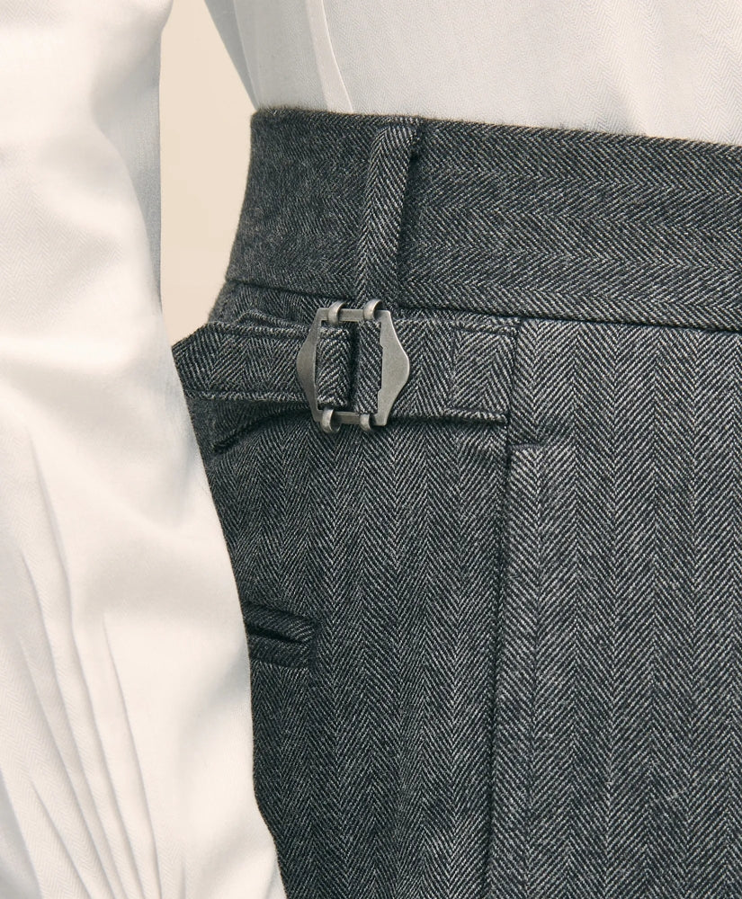 Classic Fit Cotton Herringbone Suit Pants | Brooks Brothers sale