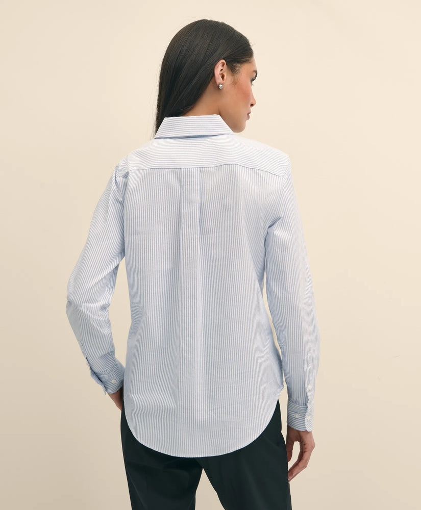 Classic-Fit Cotton Oxford Stripe Shirt | Brooks Brothers discount