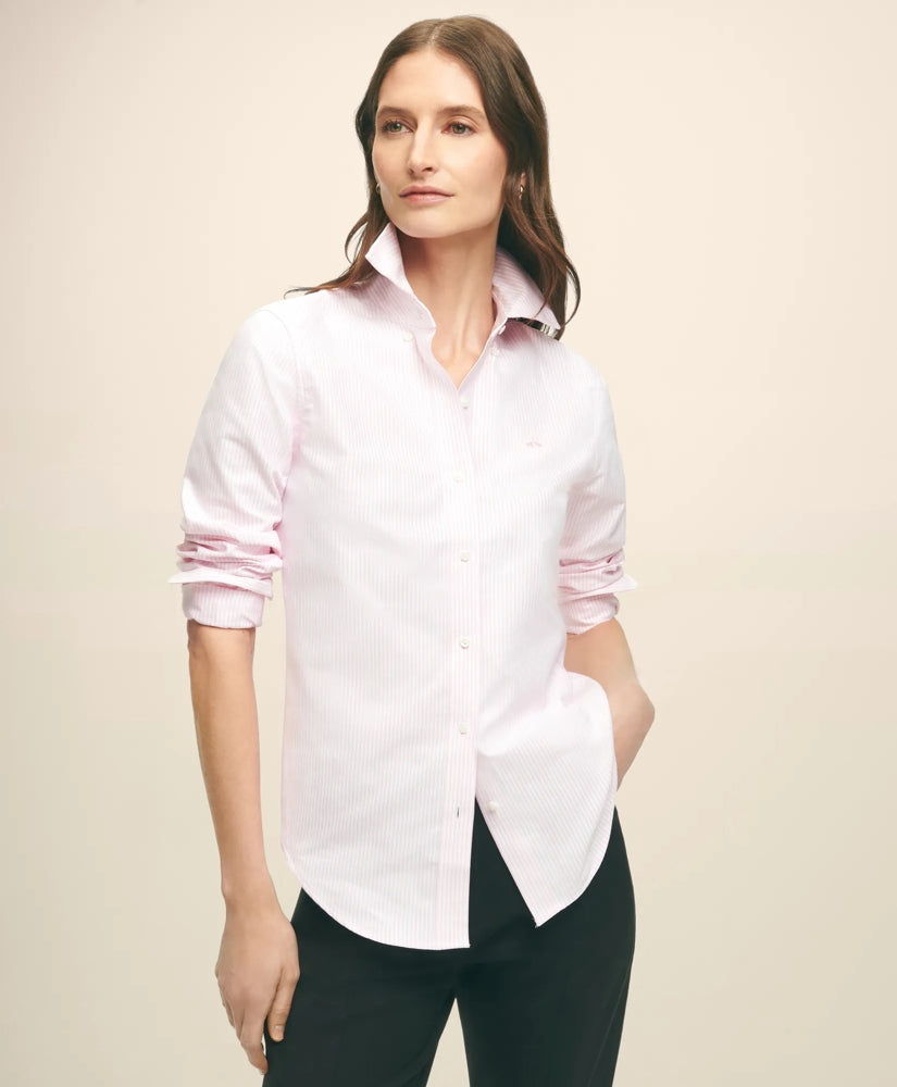 Classic-Fit Cotton Oxford Stripe Shirt | Brooks Brothers discount
