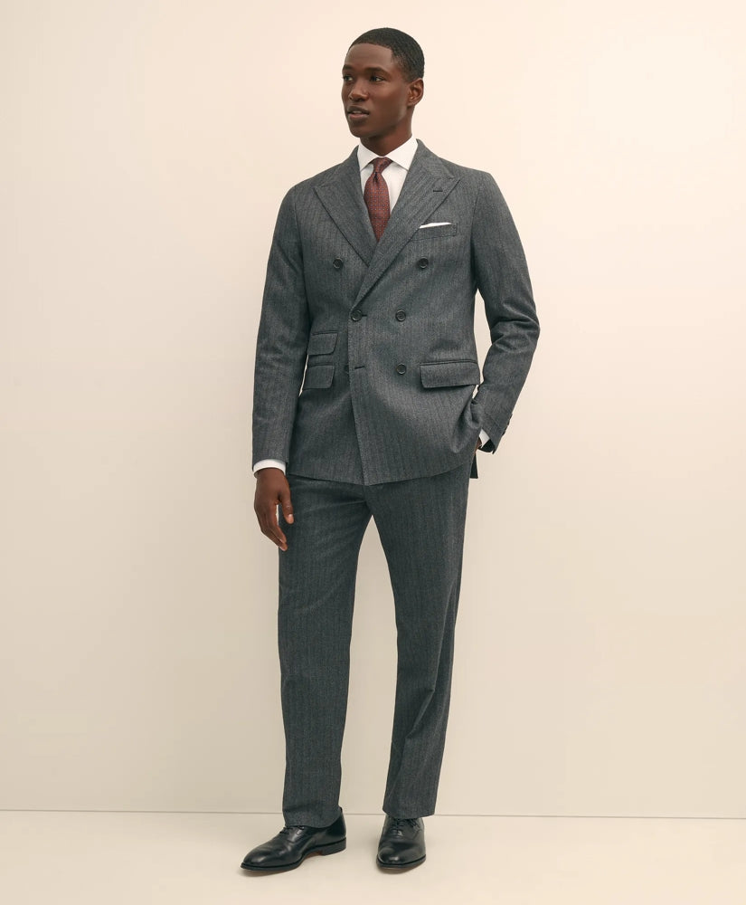 Classic Fit Double-Breasted Cotton Herringbone Suit Jacket | Brooks Brothers discount