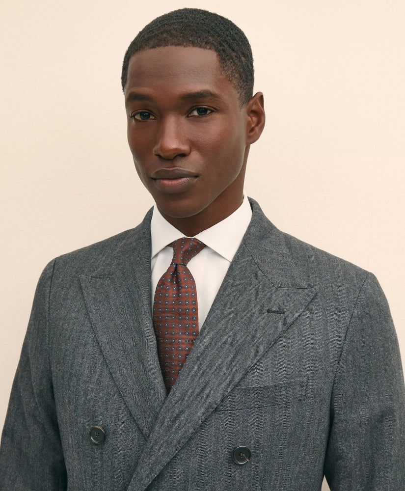 Classic Fit Double-Breasted Cotton Herringbone Suit Jacket | Brooks Brothers discount